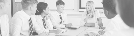 Teacher with kids learning
