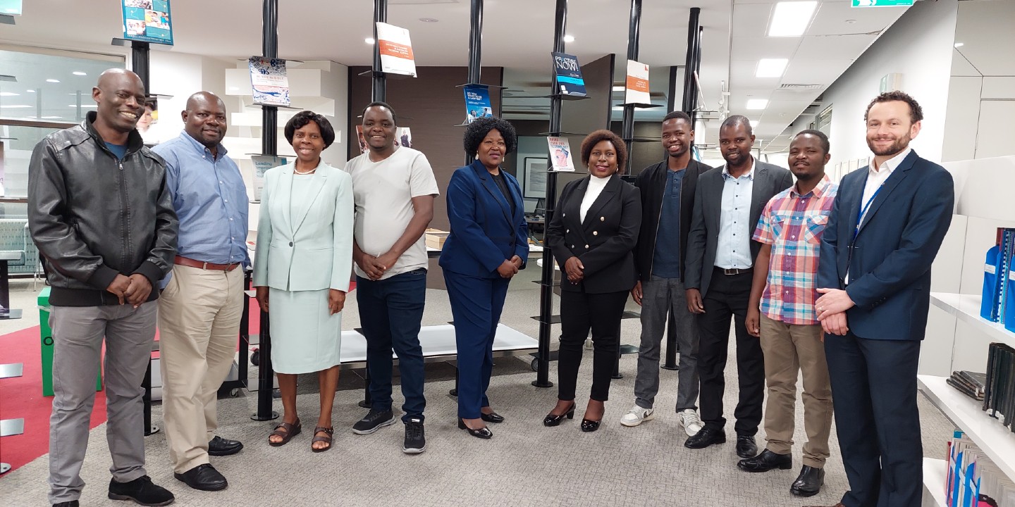 The Malawi delegation pictured at the ACER office in Melbourne.