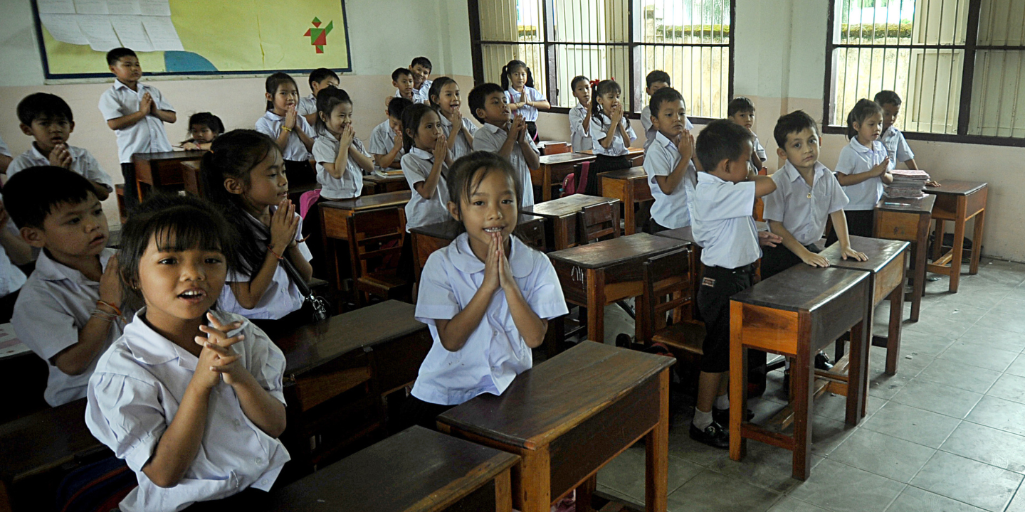 Students learn in classroom in Lao PDR