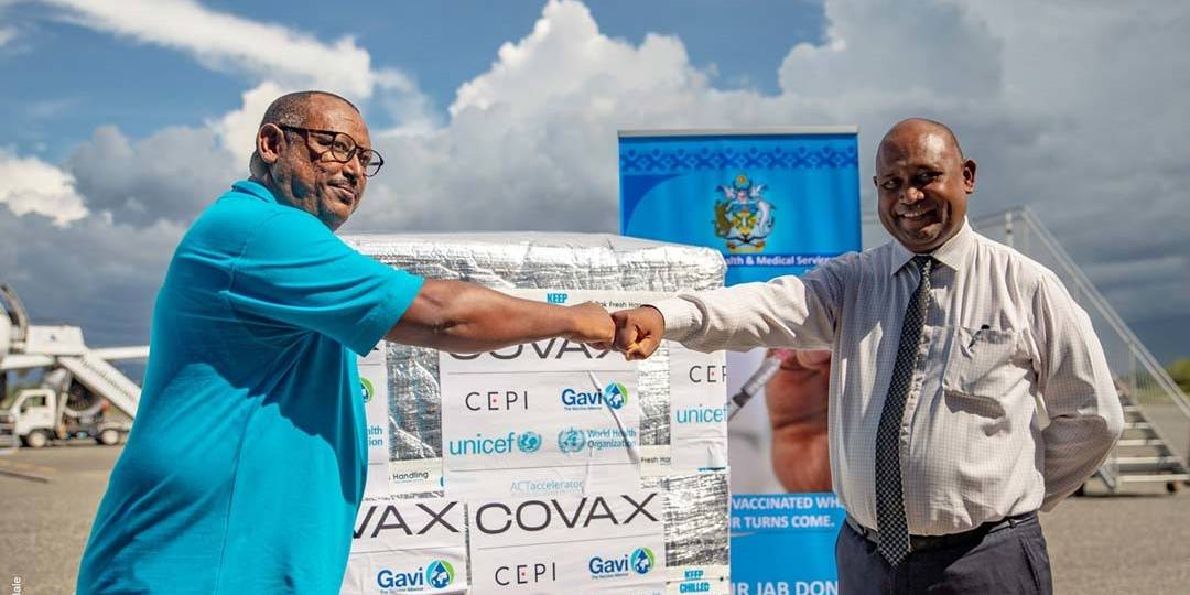 COVAX vaccine roll-out: 24000 does of the COVID-19 vaccine arrive in the Solomon Islands March 2021.