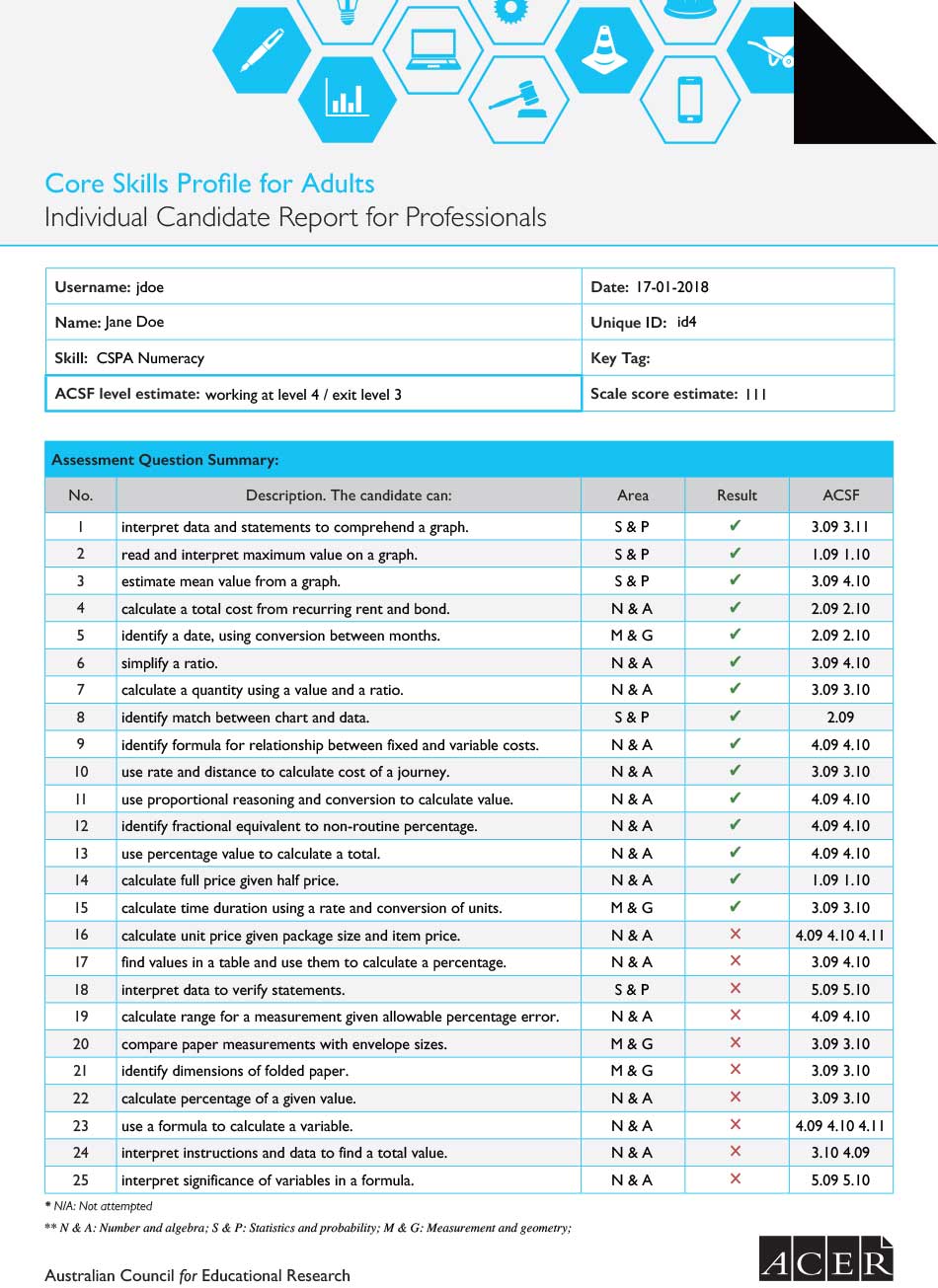 Individual - Performance report