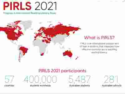 Australia's results from PIRLS 2021: Progress in International Reading Literacy Study. PIRLS is an international assessment of Year 4 students that measures how effective students are in teaching reading literacy. PIRLS 2021 participants: 57 countries; 400