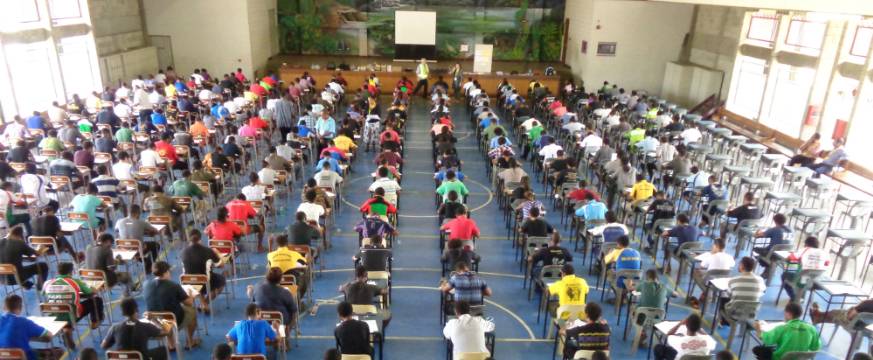 Test candidates sitting the inaugural STAT-P in November 2016.