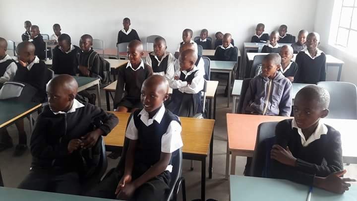 Children in classroom in the Kindom of Lesotho