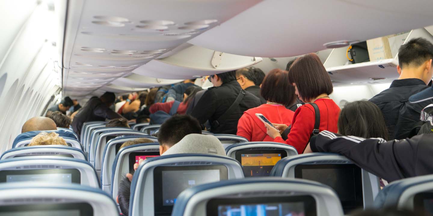 Students had to find the most efficient method for passengers to embark and disembark an aircraft