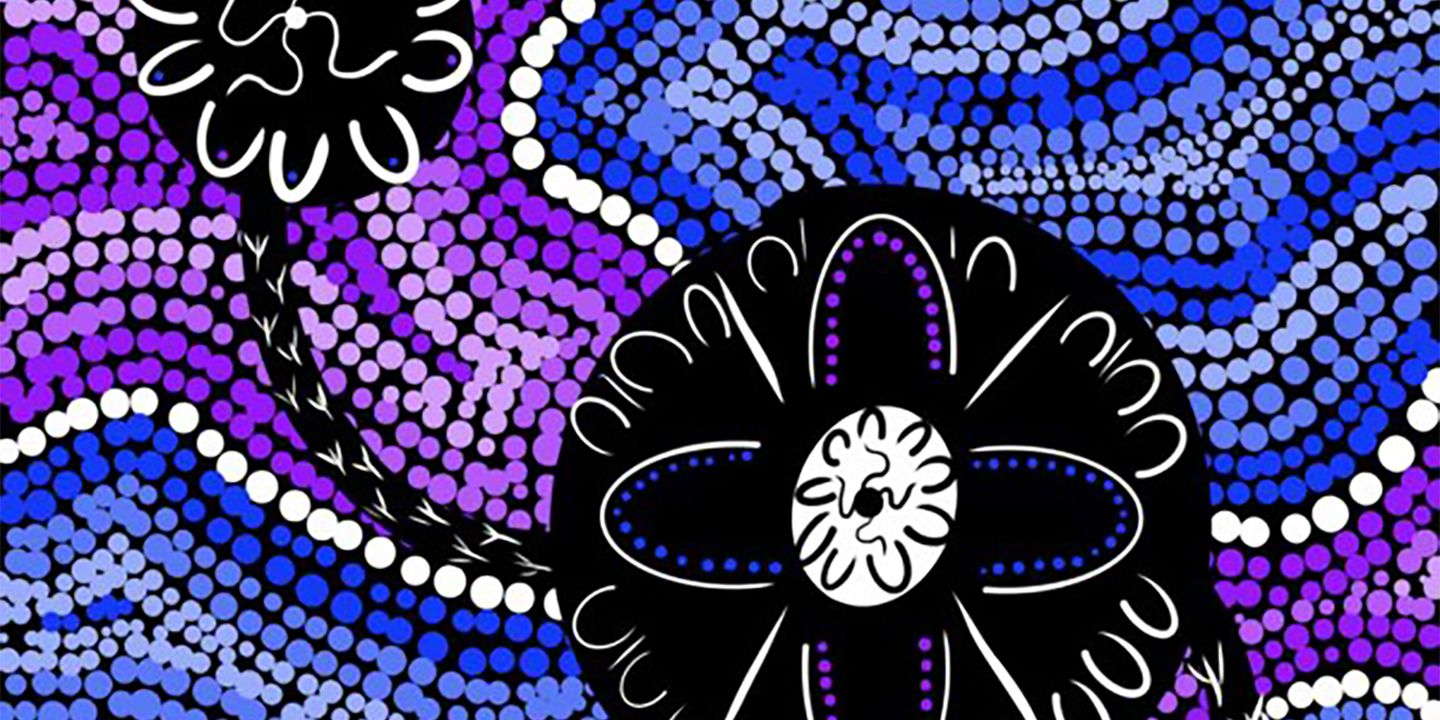 “The symbols of passing on knowledge with the emu footprints signify
progression. The Emu is known for never taking a step back so I thought this would be a
deadly theme to include.”